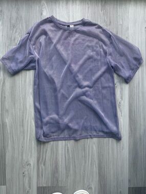 H&M Divided Lavender Sheer Mesh Top